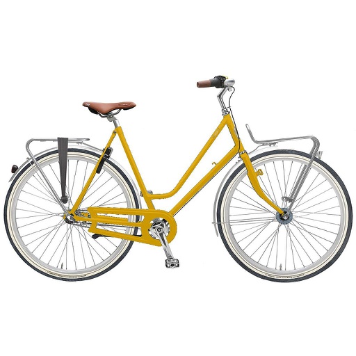 [DSC2502] Road Rebel Yellow – Retro fiets met 3 versnellingen – Framehoogte Large