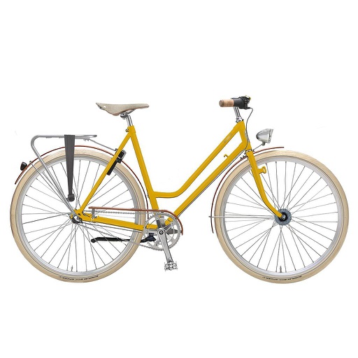 [DSC2505] Vigour Rebel Yellow – Retro sporty city bike with 3-speed – Medium framesize